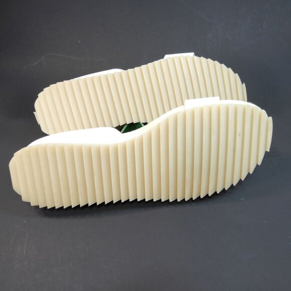PEDRO GARCIA Jenile Ankle Strap Flat Sandals Size 41 11 White Green Leather NEW - Picture 8 of 12